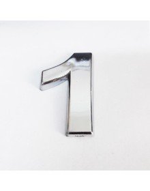 Cemax 1 Rakamı 3,75 cm Krom Yapışkanlı