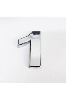 Cemax 1 Rakamı 3,75 cm Krom Yapışkanlı