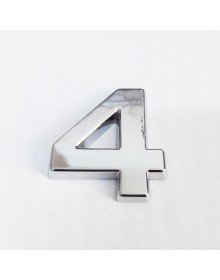 Cemax 4 Rakamı 3,75 cm Krom Yapışkanlı