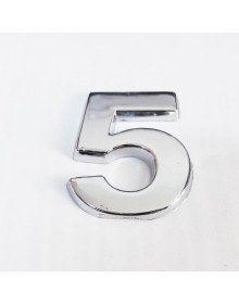 Cemax 5 Rakamı 3,75 cm Krom Yapışkanlı