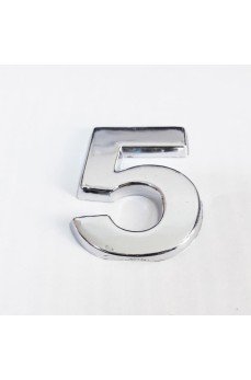Cemax 5 Rakamı 3,75 cm Krom Yapışkanlı