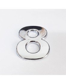 Cemax 8 Rakamı 3,75 cm Krom Yapışkanlı