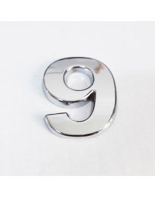 Cemax 9 Rakamı 3,75 cm Krom Yapışkanlı