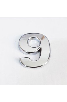 Cemax 9 Rakamı 3,75 cm Krom Yapışkanlı
