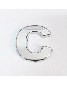 Cemax C Harfi  3,75 cm Krom Yapışkanlı