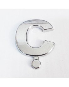 Cemax Ç Harfi  3,75 cm Krom Yapışkanlı