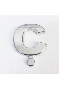 Cemax Ç Harfi  3,75 cm Krom Yapışkanlı
