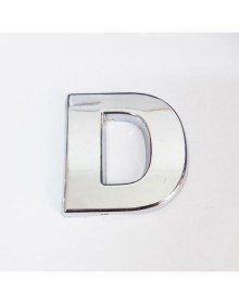 Cemax D Harfi  3,75 cm Krom Yapışkanlı