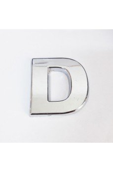 Cemax D Harfi  3,75 cm Krom Yapışkanlı