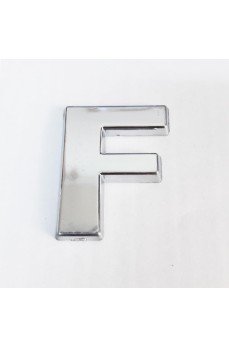 Cemax F Harfi  3,75 cm Krom Yapışkanlı