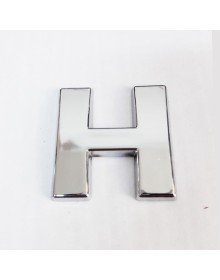 Cemax H Harfi  3,75 cm Krom Yapışkanlı
