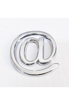 Cemax @ İşareti 3,75 cm Krom Yapışkanlı