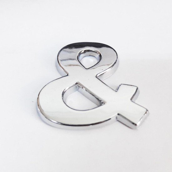 Cemax & İşareti 3,75 cm Krom Yapışkanlı Cemax & İşareti 3,75 cm Krom Yapışkanlı