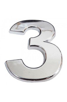 Cemax Krom Yapışkanlı 3 Rakamı 5 cm