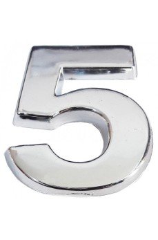 Cemax Krom Yapışkanlı 5 Rakamı 5 cm