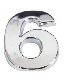 Cemax Krom Yapışkanlı 6 Rakamı 5 cm