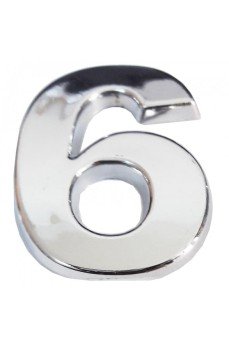 Cemax Krom Yapışkanlı 6 Rakamı 5 cm