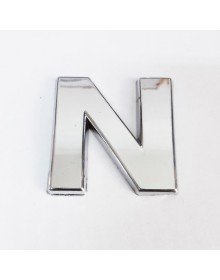 Cemax N Harfi  3,75 cm Krom Yapışkanlı