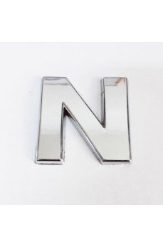 Cemax N Harfi  3,75 cm Krom Yapışkanlı