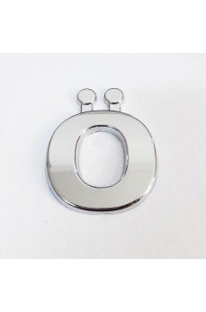 Cemax Ö Harfi  3,75 cm Krom Yapışkanlı