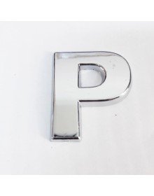 Cemax P Harfi  3,75 cm Krom Yapışkanlı