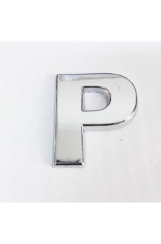 Cemax P Harfi  3,75 cm Krom Yapışkanlı