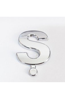 Cemax Ş Harfi  3,75 cm Krom Yapışkanlı
