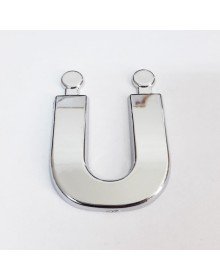 Cemax Ü Harfi  3,75 cm Krom Yapışkanlı