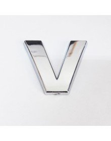 Cemax V Harfi  3,75 cm Krom Yapışkanlı