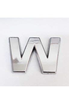Cemax W Harfi  3,75 cm Krom Yapışkanlı