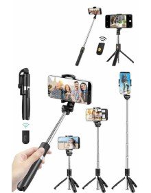 Cep Telefonu Tripod Standı Manyetik Selfie Sopa Bluetooth Uzaktan Kumandalı