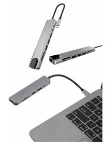 Çevirici Dönüştürücü Adaptör Macbook 3 In 1 Type-C To Hdmı USB 3.0