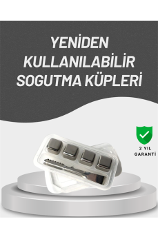 Çevre Dostu Metal Buz Küpü ve Kullanışlı Klips Seti