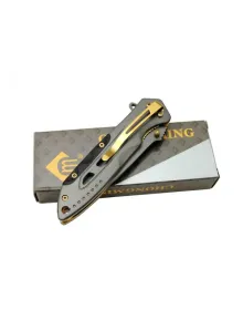 Chongming CM84 Çakı Titanyum Gold 20 cm Manuel, Kemerlikli