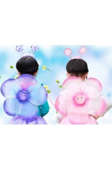 Çiçekli Kanat Seti 3 Parça - Sarı Çiçekli Kanat Seti 3 Parça - Sarı