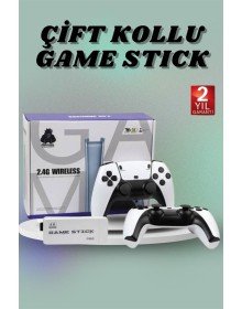 Çift Oyun Kollu 4K HD Ekran Nostaljik 20.000 Oyunlu Beyaz Game Stick