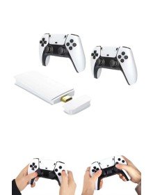 Çift Oyun Kollu 4K HD Ekran Nostaljik 20.000 Oyunlu Beyaz Game Stick