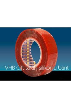 Çift Taraflı Akrilik Silikonize Bant 18 mm x 2 metre Kırmızı VHB Çift Taraflı Akrilik Silikonize Bant 18 mm x 2 metre Kırmızı VHB
