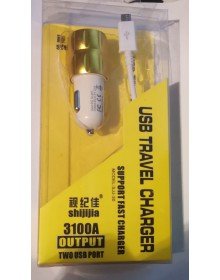 Çift USB Girişli 3.1 Çıkışlı Seyahat Seti Android / Micro Usb