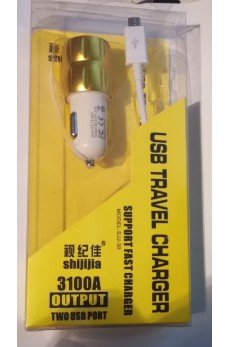 Çift USB Girişli 3.1 Çıkışlı Seyahat Seti Android / Micro Usb Çift USB Girişli 3.1 Çıkışlı Seyahat Seti Android / Micro Usb