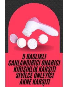 Cilt Temizleme ve Masaj Aleti 5 Başlıklı Akne ve Sivilce Önleyici
