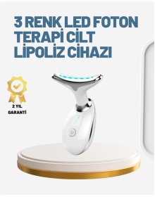 Cilt Yenileyici Şarjlı Güzellik Aleti – Pozitif/Negatif İyon, Titreşimli Masaj ve Kırmızı-Mavi-Yeşil Işıkla