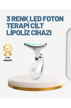 Cilt Yenileyici Şarjlı Güzellik Aleti – Pozitif/Negatif İyon, Titreşimli Masaj ve Kırmızı-Mavi-Yeşil Işıkla