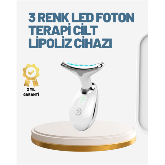 Cilt Yenileyici Şarjlı Güzellik Aleti – Pozitif/Negatif İyon, Titreşimli Masaj ve Kırmızı-Mavi-Yeşil Işıkla Cilt Yenileyici Şarjlı Güzellik Aleti – Pozitif/Negatif İyon, Titreşimli Masaj ve Kırmızı-Mavi-Yeşil Işıkla