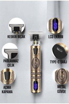 Çizik Tıraş Makinesi Şarjlı Paslanmaz Çelik Bıçaklı Uzun Ömürlü