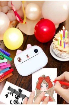Çocuklar için Fotoğraf Makinesi Anlık Baskı Makinesi HD Görüntü Kalitesi