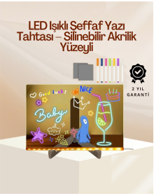 Çocuklar İçin Renkli LED Mesaj Tahtası – Neon Kalemli, Eğlenceli ve Yaratıcı Yazı Panosu