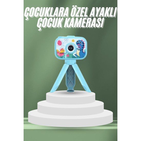 Çocuklara Özel Ayaklı Mini Fotoğraf Makinesi Dijital LCD Ekran