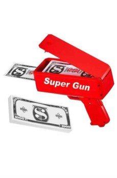 Çocuklara Özel Eğlenceli Para Saçma Makinası Parti Oyuncağı Kırmızı