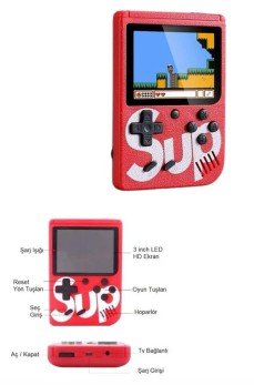 Çocuklara Özel Taşınabilir Sup El Atarisi 400 Oyunlu Nostaljik Oyun Konsolu Çocuklara Özel Taşınabilir Sup El Atarisi 400 Oyunlu Nostaljik Oyun Konsolu